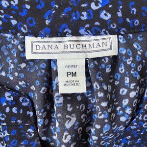 Dana Buchman Petites M blue patterned top